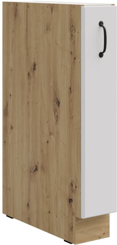 Unterschrank 15 Schrankauszug Stilo Weiß + Eiche Artisan Küchenzeile Küchenblock Küche Landhaus