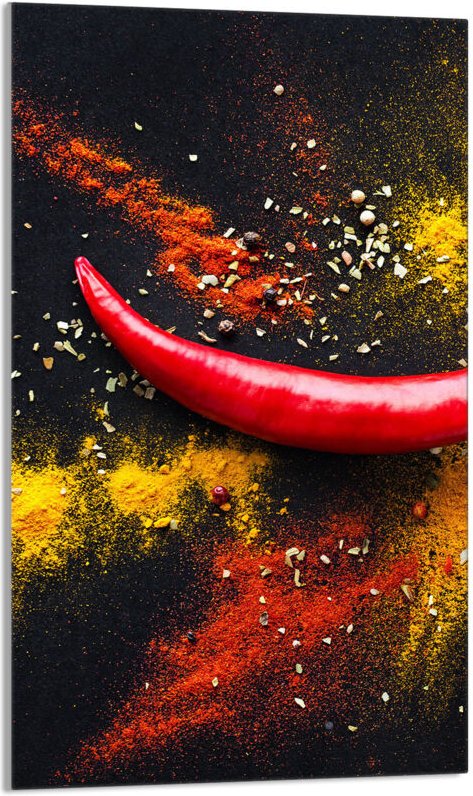 Glasschneidebrett 30x52 Chili