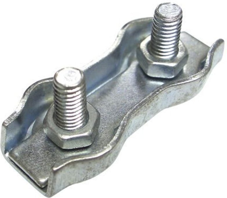 Doppelte, flache Kabelklemme 3 mm. (Beutel mit 100 Stück)