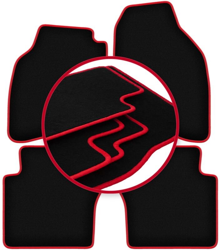 CARLUX-RED Autofußmatten für: Honda Jazz II Fließheck (2002-2008)