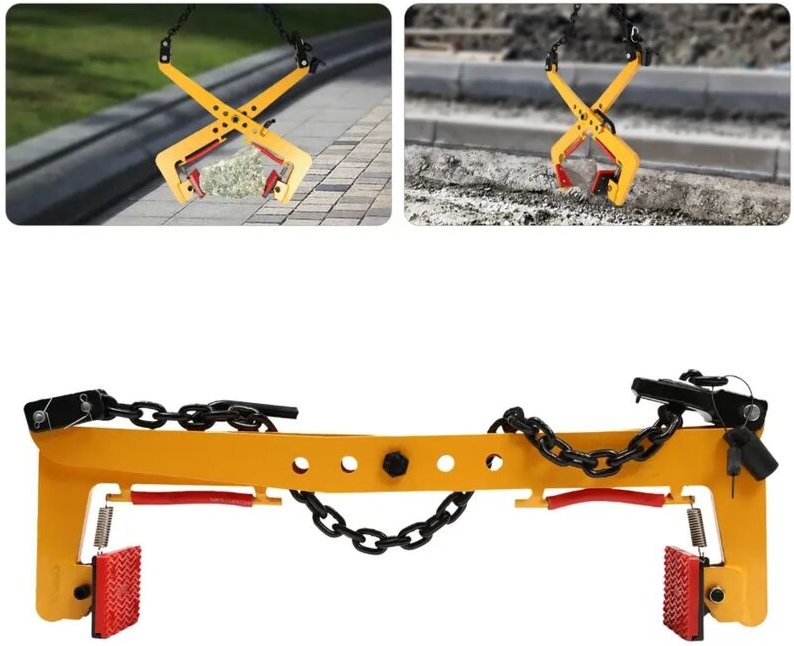 Bordsteinklammer Steinklammer 350 kg Steinhalter 30–51 cm