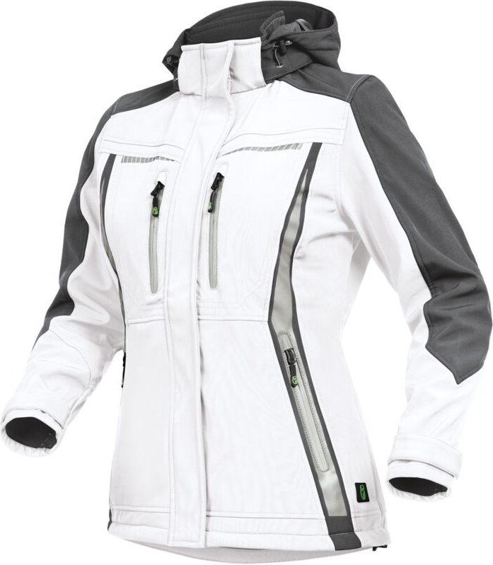 Leibwächter Sommer-Softshelljacke Damen FLXDS Gr. 34 weiß/grau