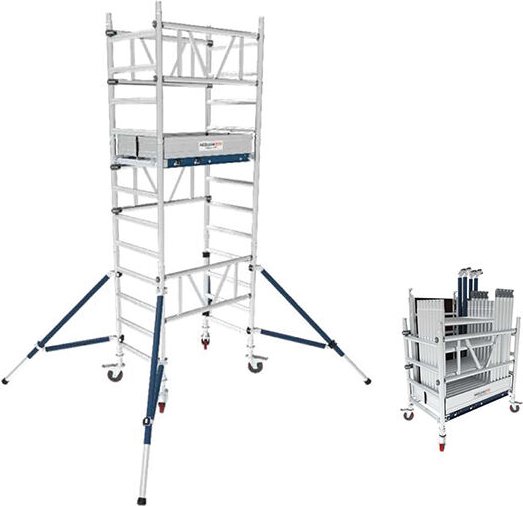 Echafaudage roulant 1 plateau - Hauteur max. de travail 4.20m - 2976220