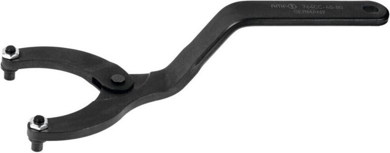 AMF Gelenk-Stirnlochschlüssel gekröpft, größter Ø / Zapfen-Nenn-Ø: 40/3 mm