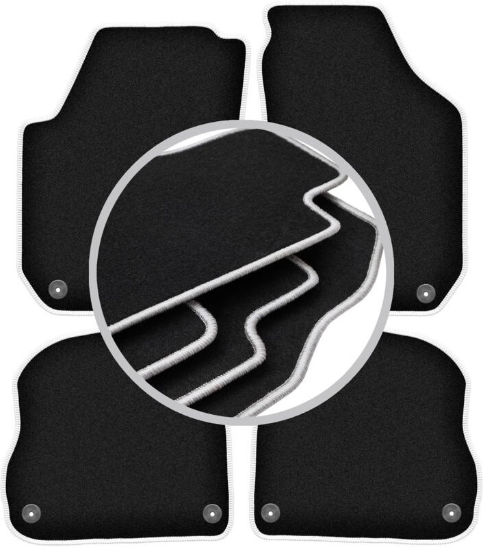 CARLUX-SILVER Autofußmatten für: Skoda Fabia II Schrägheck, Kombi (2007-2014)