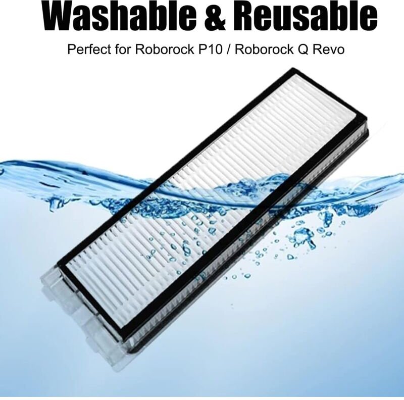 9-teiliges Ersatzzubehör für Roborock q Revo/Roborock P10 Roboterstaubsauger, einschließlich 1 Hauptbürste, 2 Wischtüche...