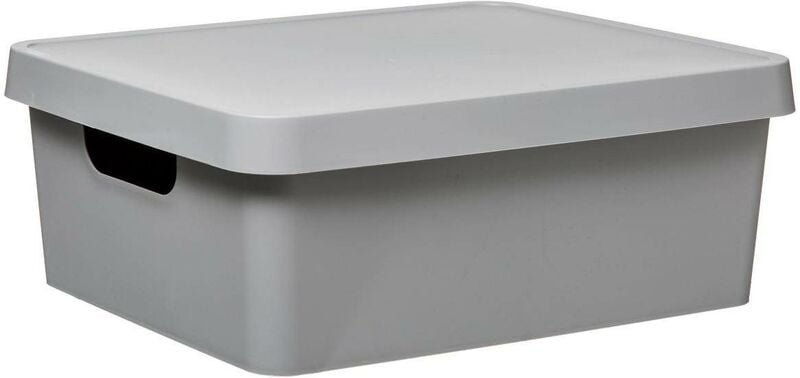 5five Simply Smart - Aufbewahrungsbehälter mit Deckel, grau, 11 l