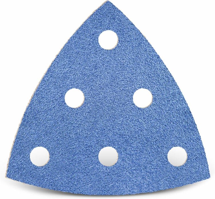 MENZER Blue Klett-Schleifblätter, 93 mm, 6-Loch, f. Deltaschleifer, Zirkonkorund (25 Stk.) K60