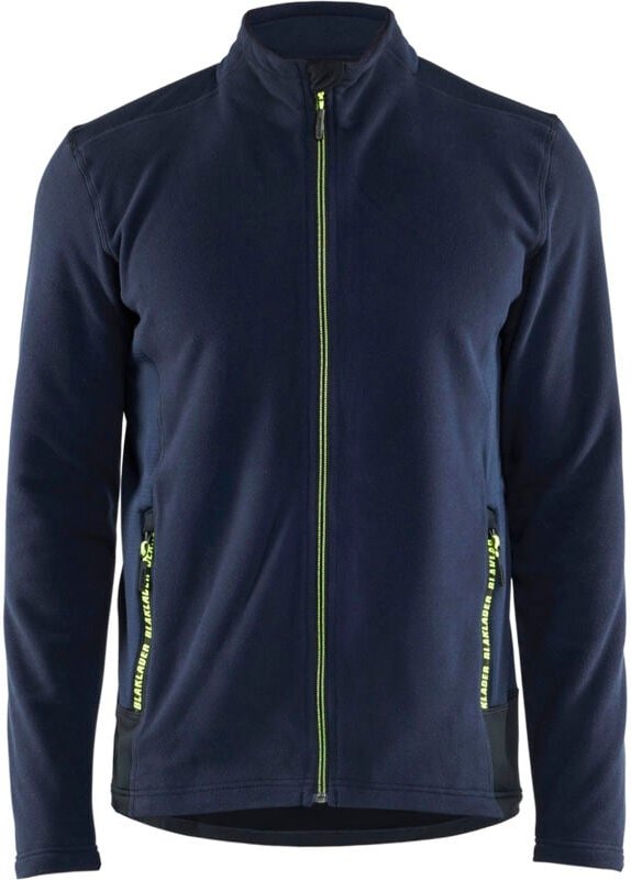 Arbeitsjacke aus Mikropolar 4765 - Dunkelblau/Gelb XL