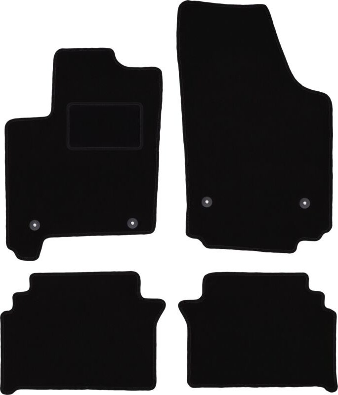 Schwarze Veloursmatten für: Opel Meriva A Minivan (2002-2010)