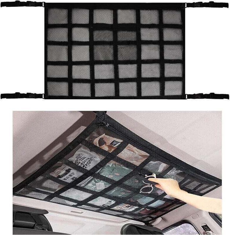 Dachaufbewahrungsnetz, Autodachhimmeltasche, Universal-Netztasche für Autodachinnenraum, elastisches Netz, geeignet für ...