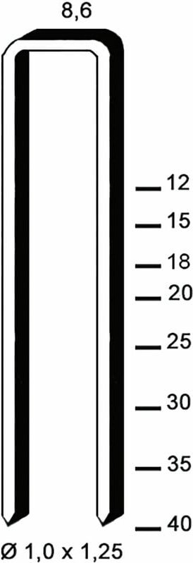 Klammern Type h 40 mm aus Stahldraht verzinkt (10000 Stück) - Alsafix