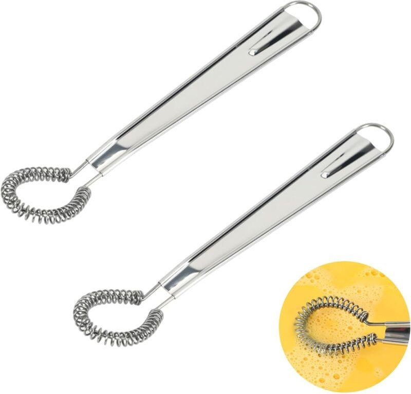 Stück Mini-Küchenschneebesen aus Edelstahl – Mini-Küchenschneebesen, kleiner manueller Spiralschneebesen zum Mischen von...