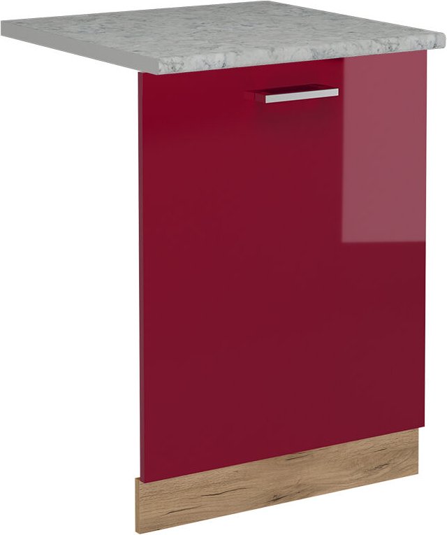 Vicco - Geschirrspülblende R-Line, Bordeaux Hochglanz, 60 cm , ap Marmor