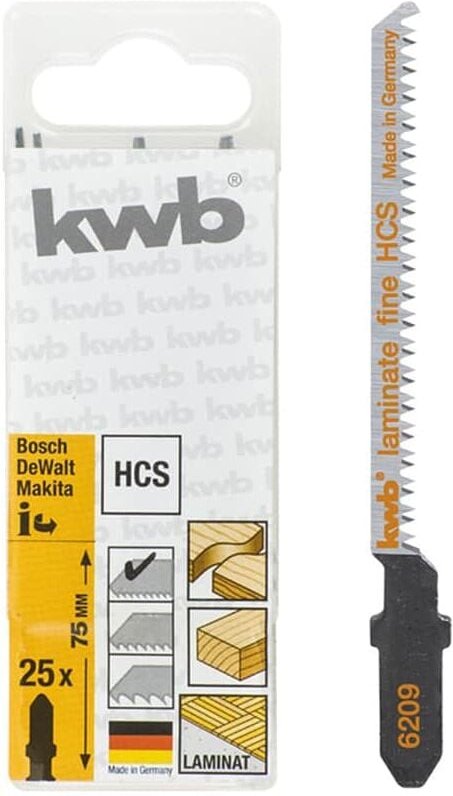 KWB - 25x Stichsägeblatt t 101 aof für Laminat und Holz, Zubehör Stichsäge