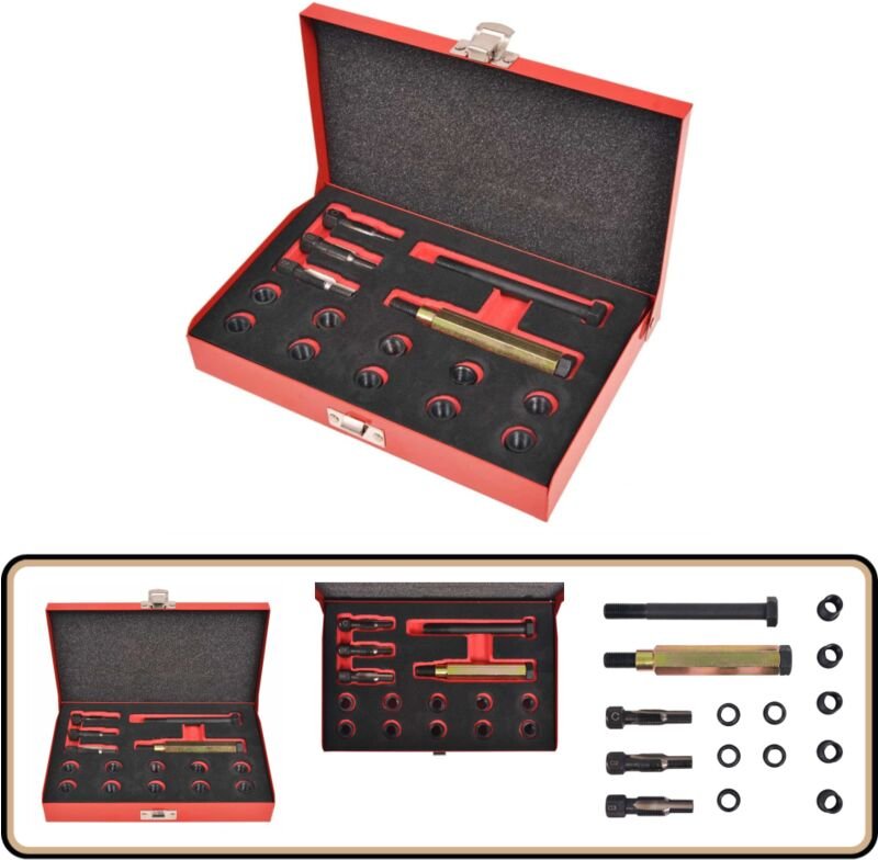 Glühkerzengewinde-Reparaturset 15-tlg. M10 x 1,0 mm - Glühkerzengewinde Reparatur - Handwerkszeug - Werkstatt Ausrustung...