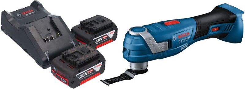 Bosch gop 18V-34 Professional Akku Multi Cutter 18 v Starlock Plus + 2x Akku 5,0 Ah + Ladegerät