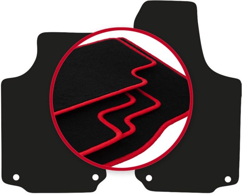 CARLUX-RED Auto-Fußmatten für: Opel Tigra B TwinTop, Cabrio (2003-2008)