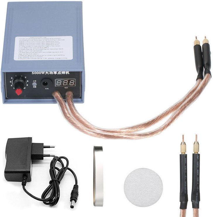 Tragbares Punktschweißgerät, 5000 W, tragbares Punktschweißgerät, Hochleistungs-Schweißgeräte mit 0–800 A einstellbarem ...