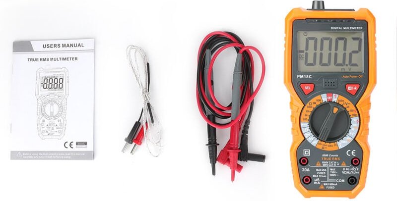 PM18C Digitalmultimeter für Spannungsstrom Widerstand Kapazität Frequenz Temperaturprüfung