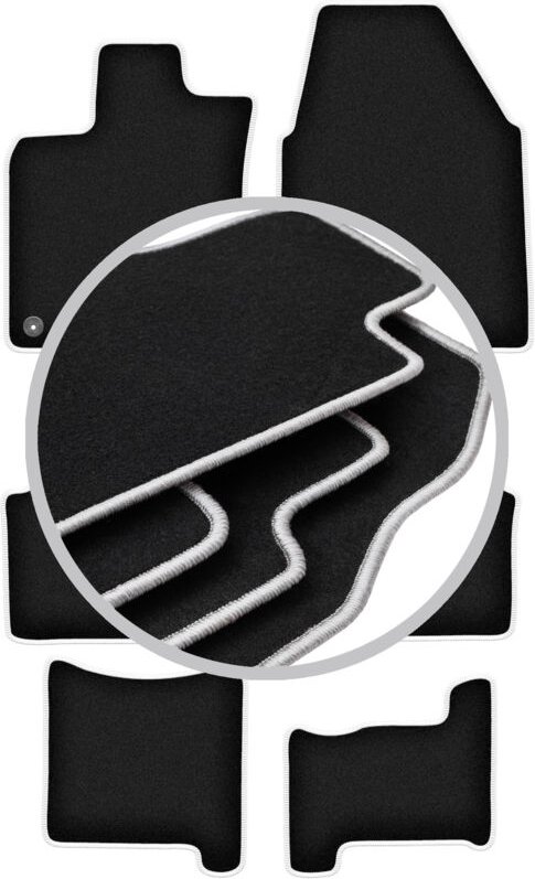 CARLUX-SILVER Autofußmatten für: Nissan Qashqai +2 Crossover (2007-2013)