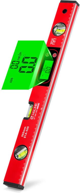 Onevan - 50cm Winkelmesser Wasserwaage Digitaler lcd Gradmesser Magnet Winkelmessgerät