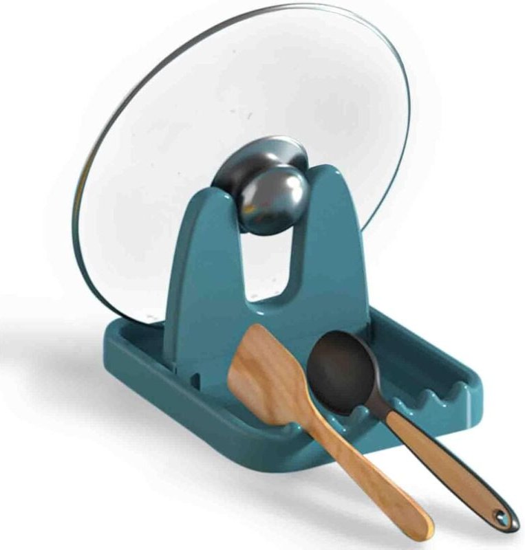 Csparkv - Faltbarer Deckelhalter, Multifunktions-Deckel- und Löffelhalter, Küchenutensilienhalter, Löffelablage, Ablage ...