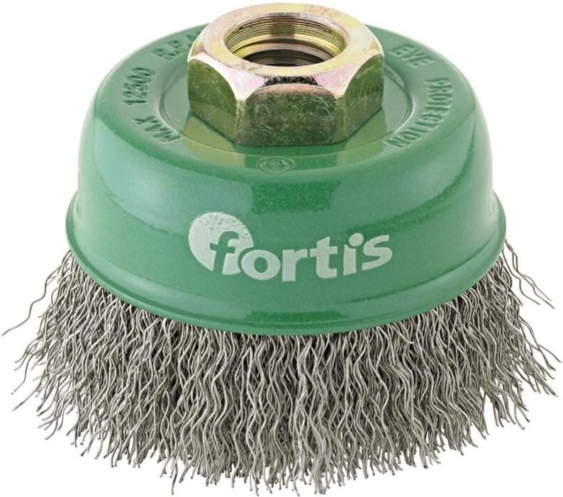 Topfbürste Edelstahl 60 x 0,3 mm gewellt - Fortis