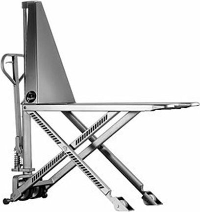 Matisère - Halb-Edelstahl-Handhubwagen mit 800 mm Hubhöhe – Gabeln 1200 x 560 mm – Für feuchte Umgebungen geeignet - 855...