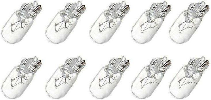 Woosien - Auto T10 12 v 5 w 168 194 W5 w Halogen-Glühbirne, Instrumentenanzeige, Armaturenbrett-Lampe, Leselampen, 10 St...