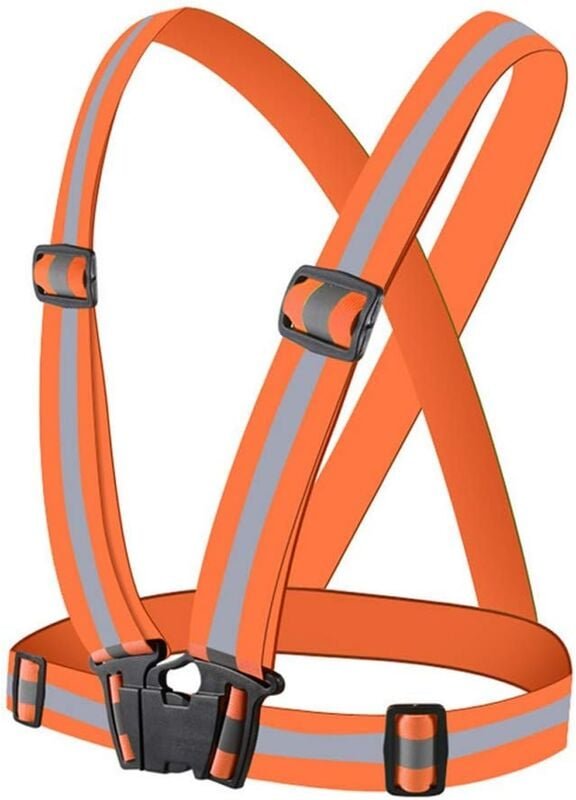 Ersandy - Reflektierende Weste, hohe Sichtbarkeit, reflektierende Sicherheitsweste, Gürtel für Laufen, Joggen, Outdoor, ...