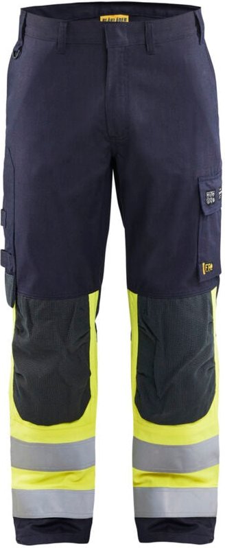 Multinorm Arbeitshose inhärent 1488 - Marine/Neongelb XS - FR(38) - SE(C44) - Standards