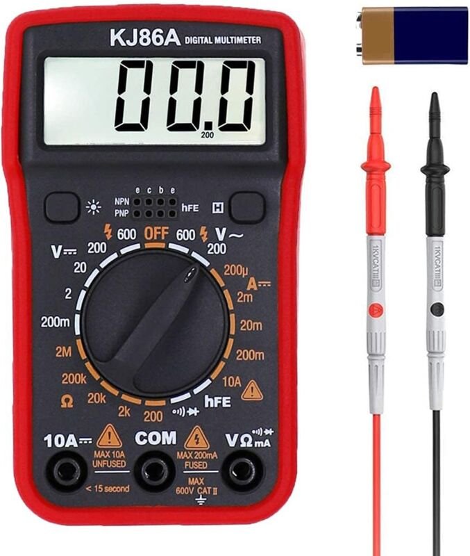 LCD-Digitalmultimeter DC/AC Voltmeter Amperemeter Stromkondensator