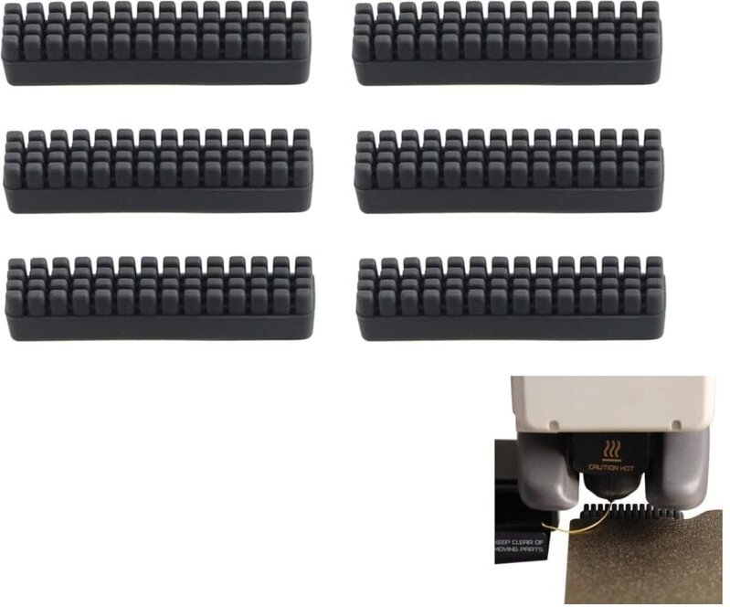 Silikon-Düsenbürste für Bambu Lab A1 3D-Drucker, Düsenreinigungswerkzeug für 3D-Drucker-Hotbed (6 Stück)