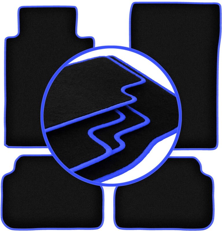 CARLUX-BLUE Autofußmatten für: Mercedes E W124 Coupé (1984-1997)