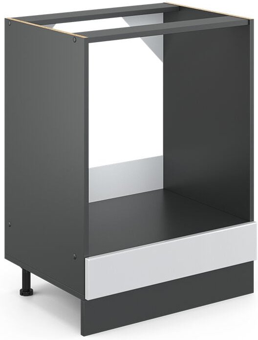 Vicco - Herdumbauschrank R-Line, Weiß Landhaus, 60 cm , ap Marmor