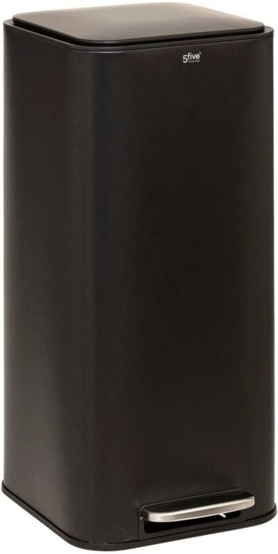 Thumbnail - 5five Simply Smart - Mülleimer delta aus schwarzem metall 30l - 5five