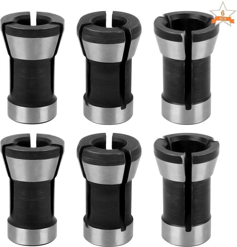 6 Stück Bohrfutter, Bohrfutteradapter, Zubehör, Bohrfutter, Bohrfutter, Fräsmaschinen-Bohrfutter, Holzbearbeitungszubehö...