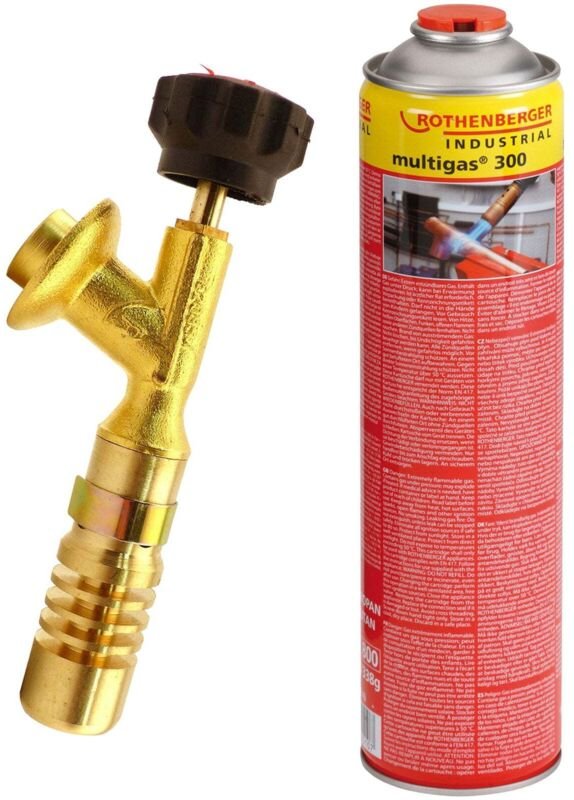ROTHENBERGER Industrial Hot Pack Brenner inkl. 1x Industrial Multigas 300 600 ml - 1500004610