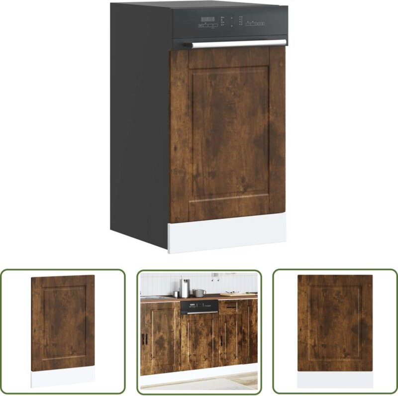 The Living Store - vidaXL Geschirrspülerblende Porto Räuchereiche 45x1,5x67 cm