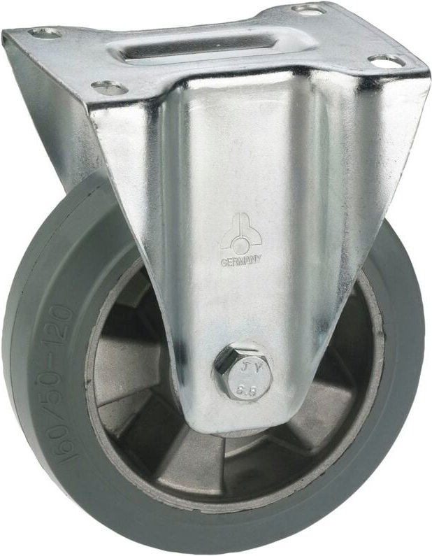 Dörner+helmer - Bockrolle Vollgummi-Rad ø 160 mm Alufelge Schwerlastrolle Tragkraft 300 kg