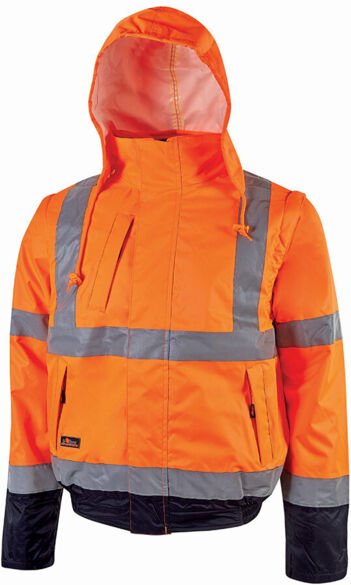 Hochsichtbarer, atmungsaktiver und wasserdichter Arbeitsschutzjacke CRAFTY - Neonorange M