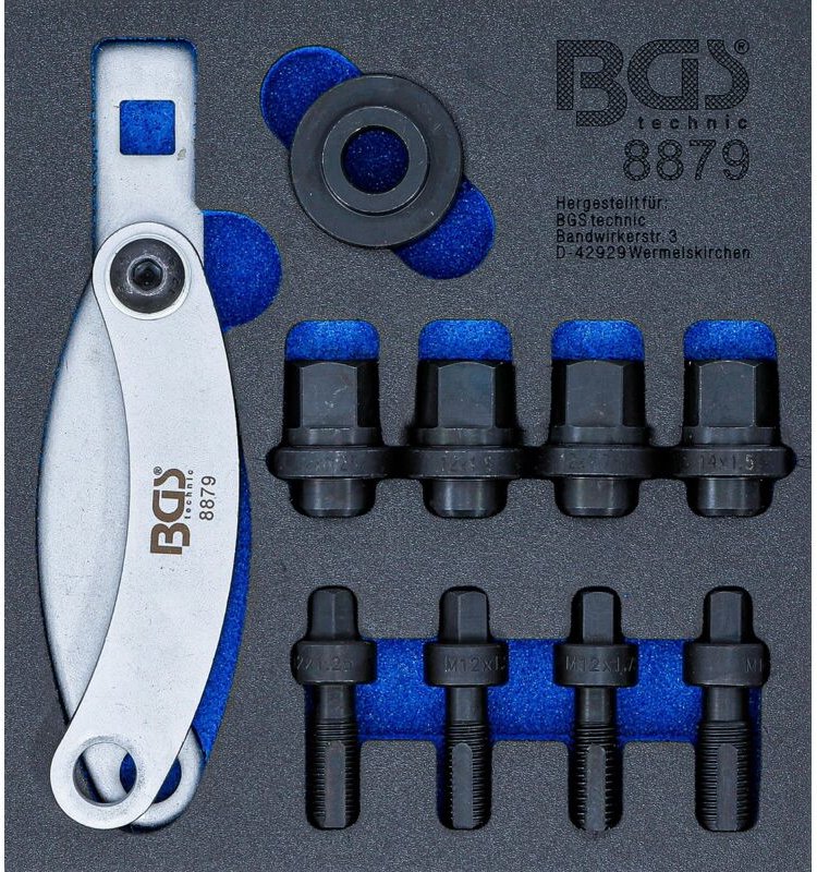 Werkstattwageneinlage 1/6: Radbolzen-Montage-Satz