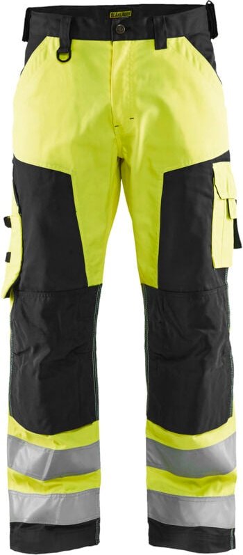 Hochsichtbare Arbeitshose 1566 - Neon Gelb/Schwarz 3XL - FR(54) - SE(C60) - Normen