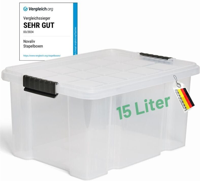Aufbewahrungsbox 1x Aufbewahrungsbox, 1x Deckel - Novaliv