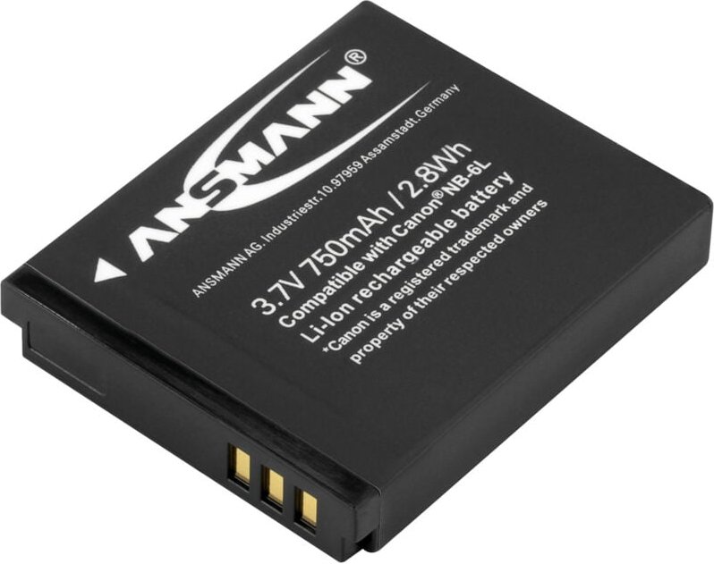 Ansmann - Li-Ion Akku A-Can np 6L 3,7V Typ 750 mAh, Leistungsstarke Akkubatterie