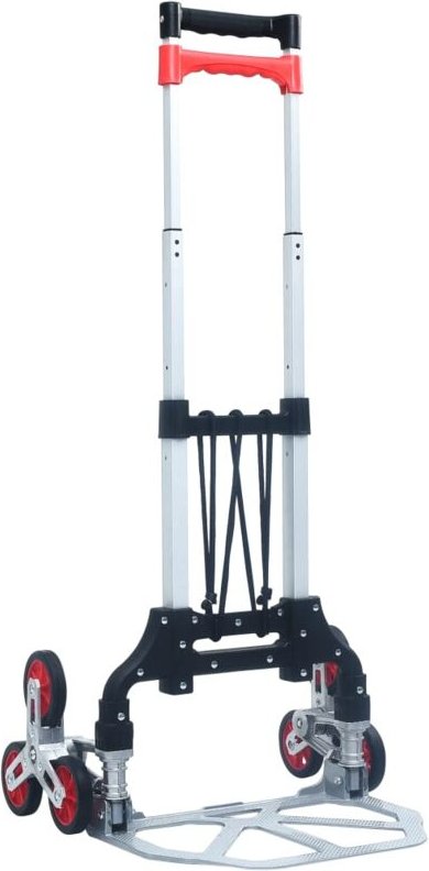 Treppen-Transportwagen Klappbar 70 kg Aluminium Silbern - Vidaxl