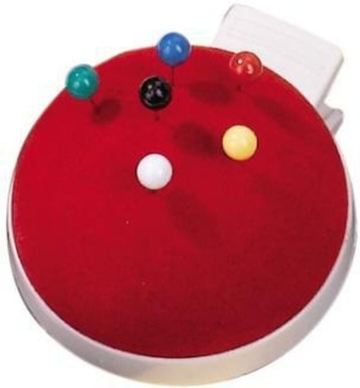 Nadelkissen 6 x 4 cm (d. x h) Schaumstoff ro 6 x 4 cm (d. x h) Schaumstoff ro