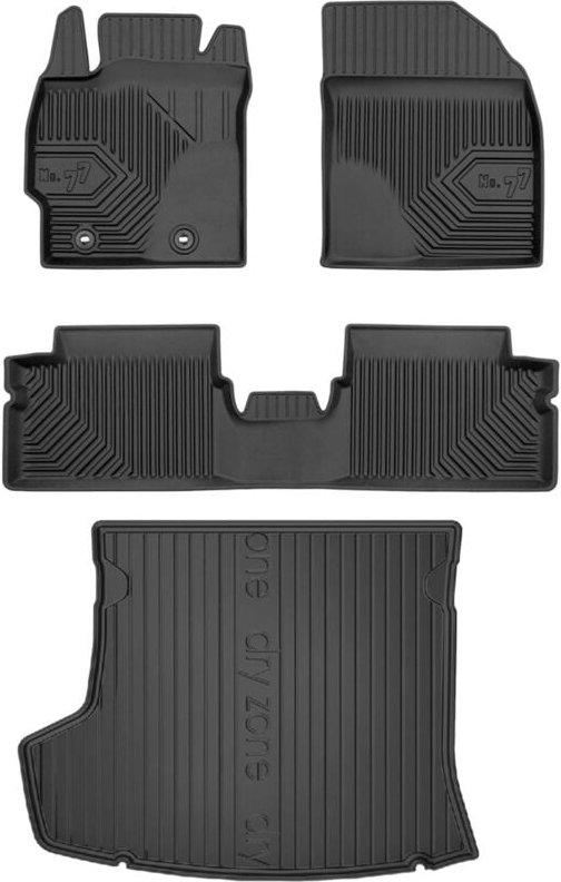 SET 77 Fußmatten und Matten für Toyota Corolla 10 Limousine 2006-2013