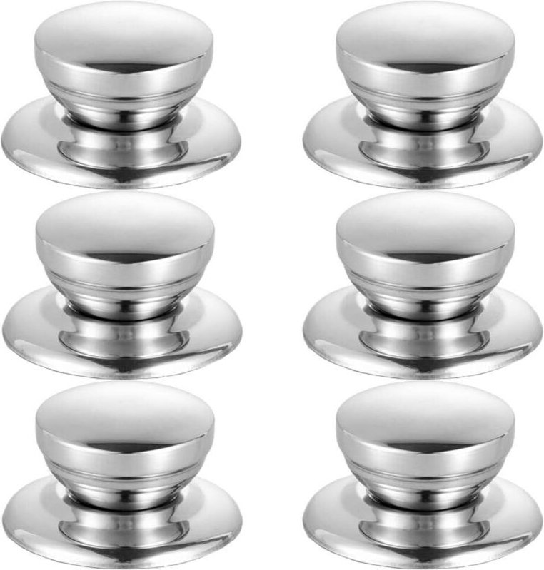 6PCS Deckelknopf Topfdeckelknöpfe Topfdeckelgriff Ersatz Topfdeckelknöpfe Griff Topfknopf Universal Hitzebeständiger Ede...